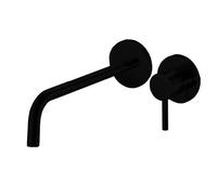 Paffoni Light - Grifo empotrado de lavabo, con cuerpo, de 2 orificios, negro mate LIG006NO70