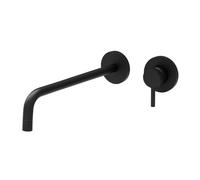 Paffoni Light - Grifo empotrado de lavabo, con cuerpo de montaje, 2 orificios, negro mate LIG105NO70