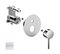 Paffoni Light - Grifo empotrado para 2 dispositivos, blanco mate LIGBOX015BO/M