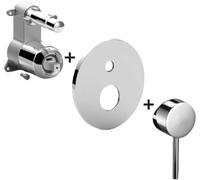 Paffoni Light - Grifo empotrado para 2 dispositivos, cromo LIGBOX015CR