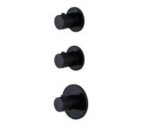 Paffoni Modular Box - Grifo empotrado termostático, para 2 dispositivos, negro mate MDE018NO