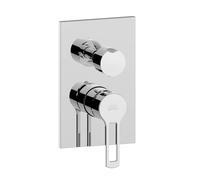 Paffoni Ringo - Mezclador de ducha con interruptor, 3 salidas, cromado RIN019CR