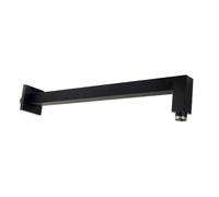 Paffoni Ringo West - Brazo de ducha SQUARE, longitud 40 cm, negro mate ZSOF063NO