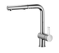 Paffoni Rock - Grifo de fregadero con ducha extraíble, cromo RO285CR
