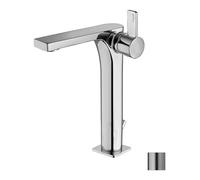 Paffoni Rock - Grifo de lavabo, con desagüe, acero inoxidable RO085ST
