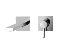 Paffoni Rock - Grifo empotrado de lavabo, con cuerpo, de 2 orificios, cromo RO106CR70