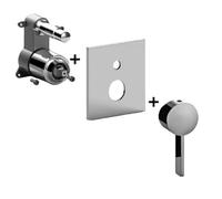 Paffoni Rock - Grifo empotrado para 2 dispositivos, cromo ROBOX015CR