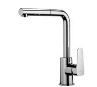 Paffoni Sly - Grifo de fregadero con ducha extraíble, cromo SY185CR