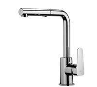 Paffoni Sly - Grifo de fregadero con ducha extraíble, cromo SY285CR