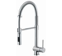 Paffoni Stick - Grifo de fregadero con ducha extraíble, cromo SK179CR