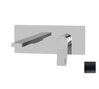 Paffoni Tilt - Grifo empotrado de lavabo, con cuerpo de montaje, negro mate TI105NO