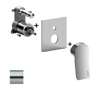 Paffoni Tilt - Grifo empotrado para 2 dispositivos, acero inoxidable TIBOX015ST/M