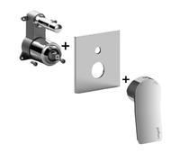 Paffoni Tilt - Grifo empotrado para 2 dispositivos, cromo TIBOX015CR