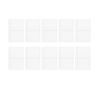 Páginas de carpeta con parte recargable, protectores de | 10 páginas de recambio para planificador de 6 anillos para tarjetas, oficina, negocios, índice, imágenes