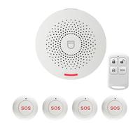 PAGJHRFJG Tuya Smart WiFi Buscapersonas para Ancianos, Timbre de Emergencia de un Botón para Cabecera de Paciente, Alarma de Llamada SOS Inalámbrica, Enchufe de la UE