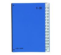 PAGNA Carpeta clasificadora 24329-02, cartón, 32 separadores (1-31), 3 agujeros, azul
