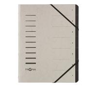 Pagna Carpeta clasificadora, 7 compartimentos, color gris claro