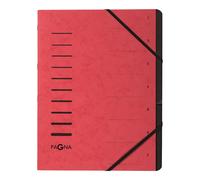 Pagna Carpeta clasificadora, 7 compartimentos, color rojo 7-teilig rojo 7 piezas