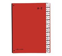 Pagna Desk Organizer - Cuaderno de planificación con índices A-Z, rojo