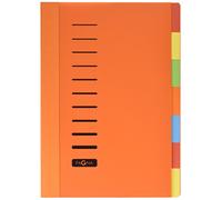 Pagna Lucy Basic - Carpeta organizadora (con goma elástica y 7 compartimentos), color naranja
