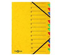 Pagna Ordnungsmappe Easy, DIN A4, Karton, 12 Fächer, Gelb