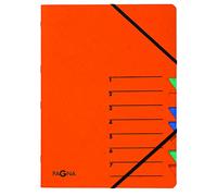 PAGNA Ordnungsmappe "EASY", DIN A4, Karton, 7 Fächer, orange