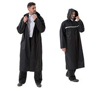 Pahajim Largo Impermeable Reutilizable Chubasquero,para La Lluvia Portátil para Mujer Hombre,con Reflectantes Tiras,Transpirable,para Trabajo,Senderismo