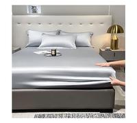 PAHION Sábana Ajustable 60s Tencel Lyocell Queen Size Sedosa Suave Refrescante Bolsillo Profundo 30cm Tejido Satinado Cubierta Inferior 1 Pieza Solo Disponible Twin X-Long Twin Full King Cal King
