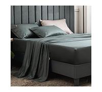 PAHION Sábana Ajustable 60S Tencel Lyocell Queen Size Suave Sedoso Tejido Satinado Bolsillo Profundo 30cm Refrescante 1 Pieza Solo Single Twin Full King Small Double