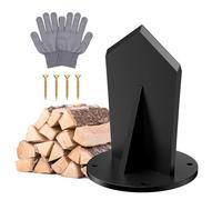 PAHTTO Cortadora de leña manual, robusta cortadora de leña para encender el fuego fabricada en acero al carbono, cortadora de leña, para uso en exteriores e interiores - incluye guantes