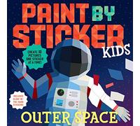 Paint by Sticker Kids – Espacio exterior – Crea 10 imágenes. Incluye pegatinas que brillan