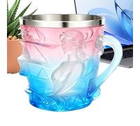 Painted Book - Taza con diseño pintado, 150 ml, taza de café en forma de libro 3D, para amantes de la lectura, escritores, bibliotecarios, regalo de cumpleaños, Navidad, café Cappuccino T