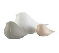Pájaros tórtolas diseño Moderno Set de 3 Figuras de cerámica 20x11x13 cm Grande