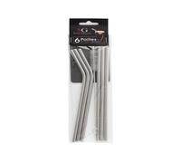 Pajitas reutilizables secret de gourmet cepillo de limpieza acero inoxidable (7 piezas)