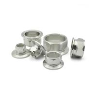 PAJPXPCD 1 pieza 1-1/2 "DN40 BSPT 304 rosca interna de acero inoxidable Hexagonal 64mm accesorios de tubo tres Clip