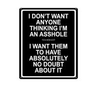 PAJPXPCD Vintage Metal Wall-Art I Dont Want Anyone Thinking You Know What Funny Sign For Garage Home Office Rec Room 8 X 12 inch
