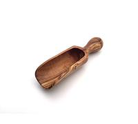 Pala de cocina de 17 cm, pala dosificadora para harina, cereales, azúcar, especias, alimentos, palas de madera, hechas a mano, madera de olivo