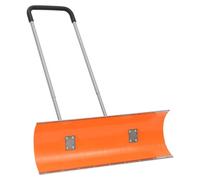 Pala para nieve de hasta 96 cm con hoja de acero – Quitanieves naranja con mango extensible de plástico