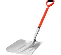 Pala para nieve, ideal para limpiar entradas de vehículos, de 35 cm de ancho, fabricada en aleación de aluminio, con mangos en forma de "D". Pala para nieve de gran capacidad, ligera y fácil de usar,