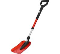 Pala para nieve para entrada de vehículos, pala plegable de 22 cm con mango en forma de D, ajustable de 91 a 102 cm, herramienta ligera de aleación de aluminio para quitar nieve, que reduce la tensión