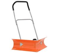 Pala para nieve - Quitanieves - Ángulo doble - Mango extensible - Naranja - Acero