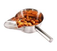 Pala para patatas fritas para restaurantes - Pala para servicio de restauración con pico de acero inoxidable - Espátula de cocina con mango antideslizante para aperitivos dulces palomitas caramelos