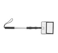 Pala Tamizadora de Cenizas para Chimenea con Mango Ajustable | Hierro y Metal Negro, Diseño Perforado y Mango de 3 Secciones, para Estufa y Parrilla