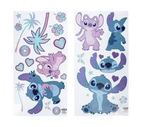 Paladone Adhesivos de Pared Oficiales de Stitch y Angel, Decoración Infantil Disney, Reutilizables, Pegatinas de Dibujos Animados para Niños y Niñas, Decoración Rosa y Púrpura, Accesorios de Regalo