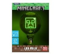 Paladone - bombilla led de neón decorativa de minecraft con rosca e27
