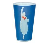 Paladone DC Comics Superman Vaso de cristal de 440 ml con licencia oficial, cristalería para fans de los superhéroes, regalo divertido y producto promocional inspirado en la película