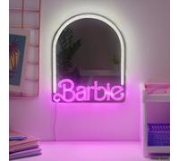 Paladone - Espejo de neón LED de montaje en pared Barbie PP14619BRVN para decoración de habitación u oficina, diseño divertido y elegante, iluminación suave con luces LED, ideal para fans de cultura p