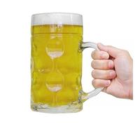 Paladone Gentlemen's Club Jarra Cerveza Gigante 1 Litros - Vaso Cristal XXL Gran Capacidad - Regalo Hombre Divertido Fiesta Bar - Novedad Cumpleaños Padre - Transparente