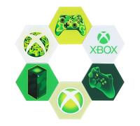Paladone Luces LED hexagonales, Xbox, de pie o de pared, personalizables para sala de juegos, con cambio de luz teledirigido y modos musicales activos