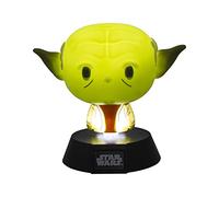 Star Wars Luz nocturna Paladone Icon Light BDP Yoda – 10 cm, 2 pilas AAA, Verde
